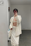 SWAYING/KNIT Pleated Skirt SW22SSB06 White